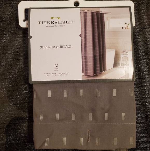 Threshold Bath Threshold Gray White Print Shower Curtain Poshmark